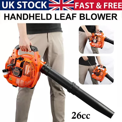 £60 • Buy 26cc Garden Yard Handheld Petrol Leaf Blower Powerful 2 Stroke Air Cooled Engine