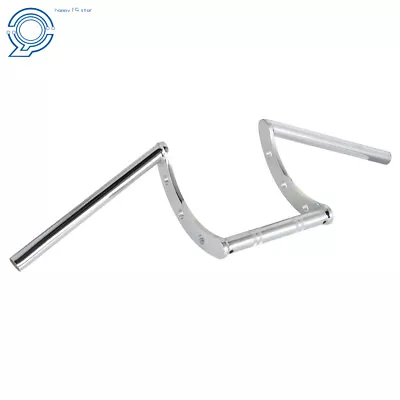 Chrome 22mm 7/8  Motorcycle Z Bars Handlebar Handlebars For Custom Chopper • $42.44