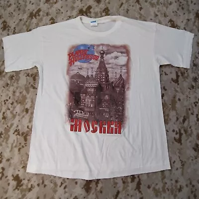 Vtg Planet Hollywood Moscow Russia T Shirt Single Stitch Thin Tee Adult Large  • $30