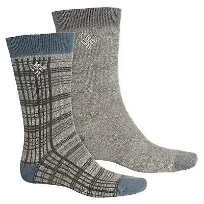 2 Pair Columbia Thermal Fleece Socks Shoe Size 6-12 Gray Boot Outdoor L27 MP • $14.99