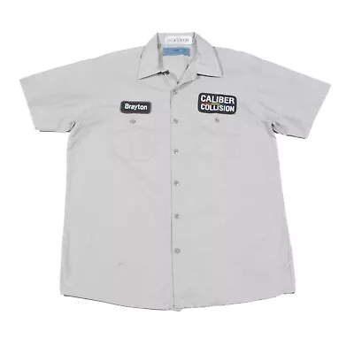 Vintage CINTAS Mechanic Workwear Shirt Large Work Collar Uniform AC92 • $29.38