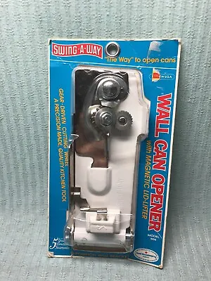 NEW Vintage Swing-A-Away Wall Mount Can Opener W/Magnetic Lid Lifter White #609 • $29.99