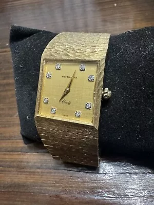 Men’s Vintage Diamond Wittnauer Swiss Watch. 8 Real Stones. No Reserve. #B19 • $17.50