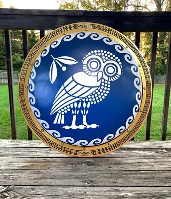 Odyssey Owl Authentic Ancient Greek Hoplite Shield Christmas Viking Decor Shield • $232.15
