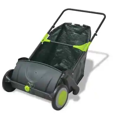 Push Lawn Sweeper Leaf Collector Manual Adjustable Picks Up Leaves & Twigs • £122.99
