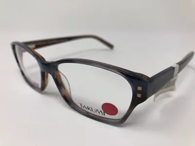 Women's TAKUMI T9985 Eyeglass Frames 52/15/140 Brown/Blue 50 Flex Hinge CU23 • $39.60