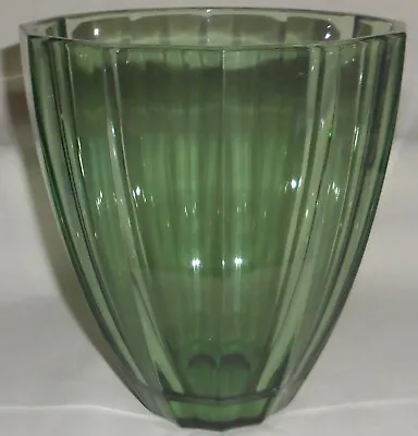 Villeroy & Boch MY GARDEN PATTERN Large Heavy GREEN GLASS VASE Made In Germany • $71.99