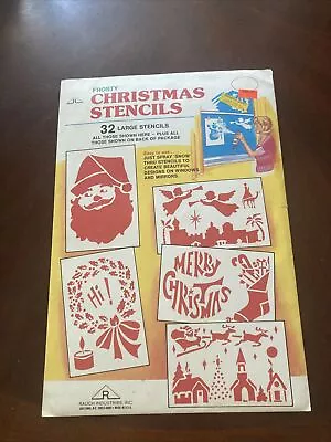 Vintage Frosty Christmas Stencils- 9 Sheets 32 Laege Stencils- Rauch Industries • $9.99