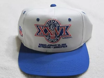 Super Bowl XXVI 26 BILLS REDSKINS Vintage 1992 White Snapback Hat Cap • $0.99