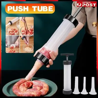 $14.79 • Buy Sausage Machine Meat Filler Stuffer Salami ​Maker Funnel Hand Operated Home