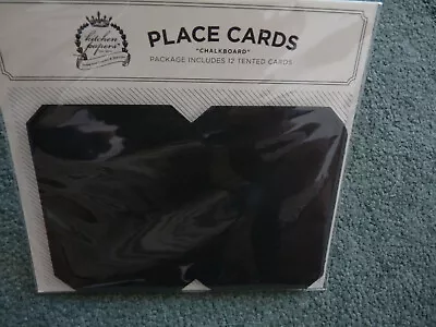 KITCHEN PAPERS Place Cards  Chalkboard  Includes 12 Tented Cards. • £2