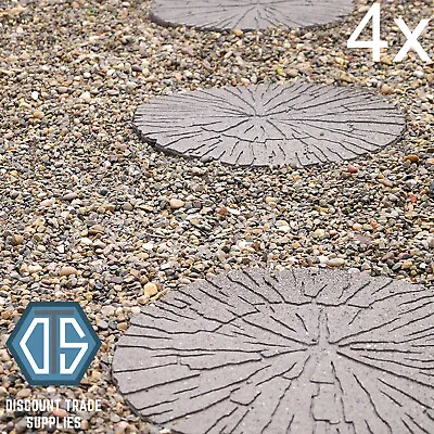 4x Primeur Earth Cracked Log Stepping Stone Decorative Garden Recycled Rubber  • £42.99