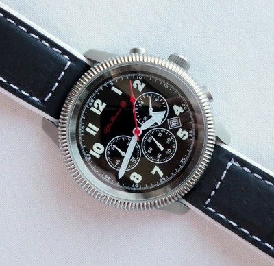 $394.68 • Buy Alfa Romeo Classic Rally Racing Aviator Pilot Car Accessory Chronograph Watch