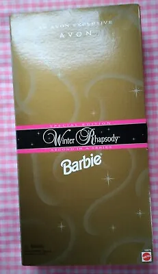 $14.75 • Buy 1996 Mattel Holiday Barbie Avon Winter Rhapsody Fashion Doll Brunette