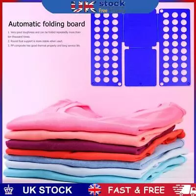 Plastic Clothes Folding Board Kids Shirt Folder Home Storage Tool (Blue) • £7.19