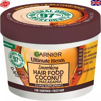 Ultimate Blends Hair Food Coconut Oil 3 In 1 Frizzy Hair Mask Treatment UK • £6.40