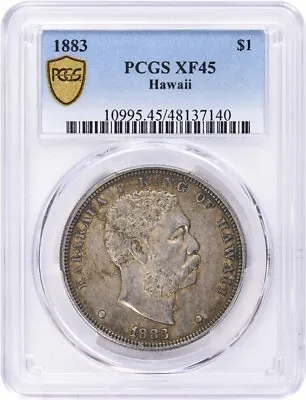 1883 Hawaiian Silver Dollar EF45 PCGS • $929