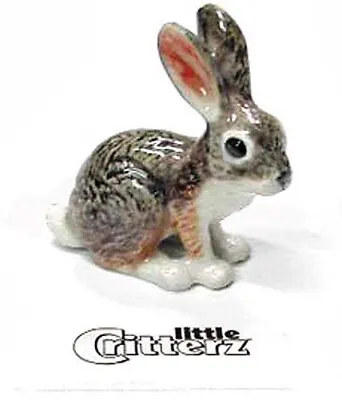 ➸ LITTLE CRITTERZ Forest Animal Miniature Figurine Rabbit Jackrabbit Bounder • $13.01