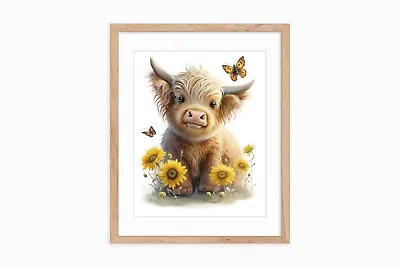 Baby Highland Cow Print • £7.50