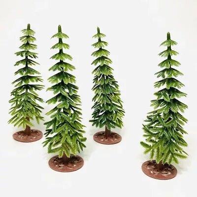 X4 Vintage Empire Plastic Pine Evergreen Trees 6  Village Train Miniature • $18.75