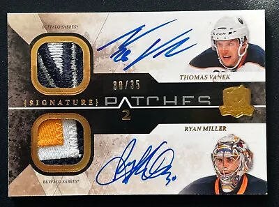 * JERSEY #’d! * 2010-11 The Cup RYAN MILLER / THO VANEK Patches Autos Sabres • $41.47