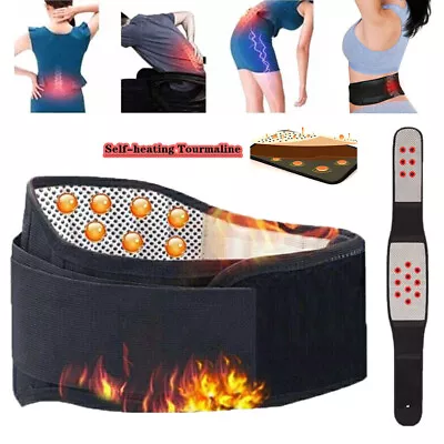 Magnetic Self Heating Back Support Brace Lumbar Lower Waist Belt Pain Relief Hot • $4.99