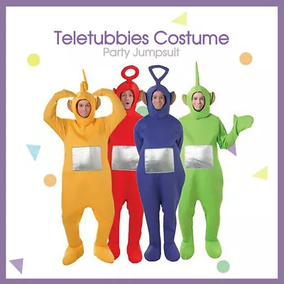 Teletubbies Adult Jumpsuit Dress Up Unisex Party Fancy Outfit Halloween Costume • $36.98