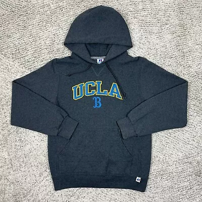 UCLA Bruins Hoodie Adult Small Sweatshirt *DEFECT* Russell Spellout Patch Logo • $3.98