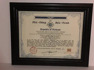 Vietnam Air Gallantry Cross Commemorative / Silver Wings [type-1] Certificate  • $15.16