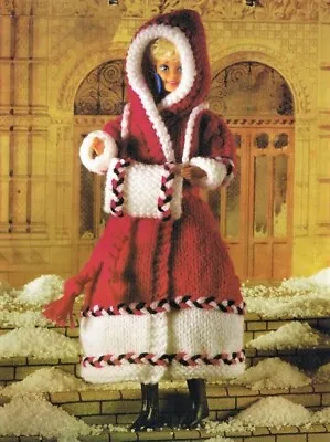 £1.99 • Buy Teenage Dolls Clothes Sindy Barbie KNITTING PATTERN DK Hooded Winter Coat 12 