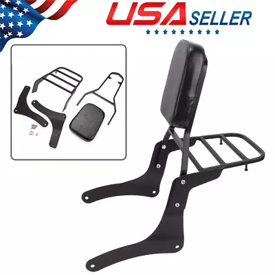 Rear Backrest Sissy Bar W/Luggage Rack For Kawasaki Vulcan 900 VN900 1996-2018 • $96.56