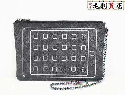 Louis Vuitton Monogram Eclipse Fragment Collaboration Ipad Case Bag M64449 Pouch • $660.07