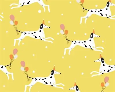 £0.99 • Buy Little Johnny– Party Dalmatian Printed Cotton Poplin Fabric Quilting Dressmaking