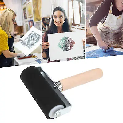 Hard Rubber Roller Printing Ink Lino Brayer Art Craft Tool Printing Roller • £8.15