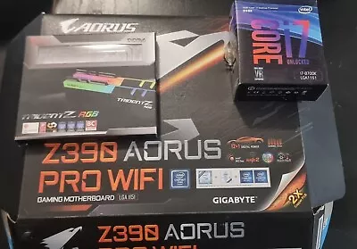 PC Combo Intel Core I7-8700K CPU Processor Z390 Aorus Pro Wifi And 32 Gb Ddr4 • $630