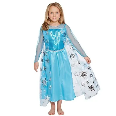 Ice Queen Costume Kids 10-12 Years Elsa Fancy Dress Frozen Child Dress • £8.45