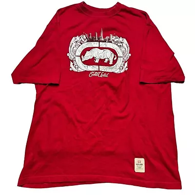 Vintage Ecko T-Shirt Mens XL Red Rhino Graffiti Spellout Y2K Streetwear Hip Hop • $19.95