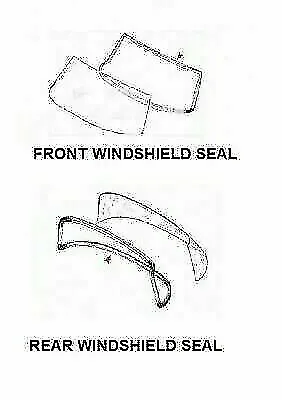 FRONT AND REAR Rubber WINDOW WINDSHIELD Seal 2 PCS For Mercedes Benz W123 Set OF • $158.13