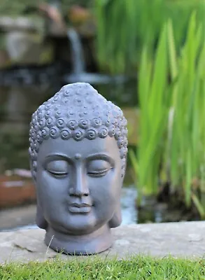 Garden Ornaments Buddha Head Sculpture Indoor Outdoor Home Decor Stone Ceramic • £11.95