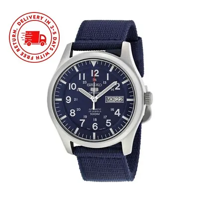 Seiko 5 Sports Automatic Blue Dial Nylon Band SNZG11K1 Men's Watch Case 43mm • $158.50