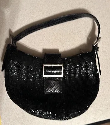 Vintage Black Sequins Bebe Clutch Handbag  • $14