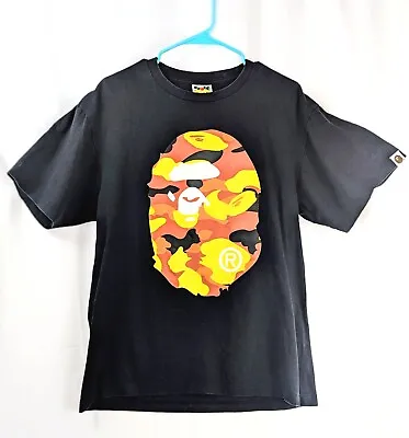 BAPE 1st Camo Big Ape Head Tee Shirt Sz XL Yellow Orange A Bathing Ape Rare HTF • $84.99