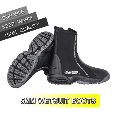 Mens Kayak Surf Jetski Sailing Diving Shoe Neoprene Wetsuit Boots Footwaer 5mm • £39.32