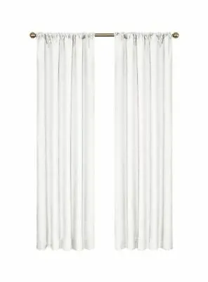 Eclipse White Rod Pocket Blackout Curtain - 42 In. W X 95 In. L ( Single Panel) • $7.50