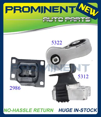 3PC Motor Mounts M104 Set For 2008-2011 Ford Focus 2.0L AT MT A2986 A5322 A5312 • $41.16