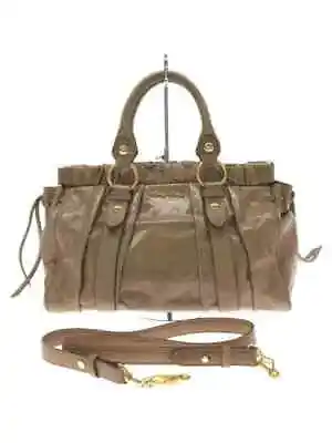 $197.88 • Buy Miu Miu Shoulder Bag Leather Beg 2way Vitello Lux