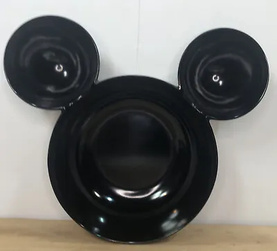 Zak! Designs Black Disney Mickey Mouse Ears Melamine Chip And Dip Bowl Large • $19.99