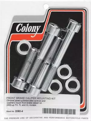 Colony Brake Caliper Mount Kit Front Chrome #2080-4 Harley Davidson • $17.82