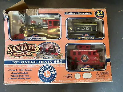 Vintage Lionel Santa Fe G Gauge Train Set Tested Works Missing Signs • $45