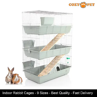 Rabbit Guinea Pig Indoor Cage Cozy Pet 9 Sizes Rat Chinchilla Hutch Run & Stand • £114.99